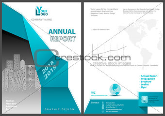 Annual Report Template with Abstract Geometric Element