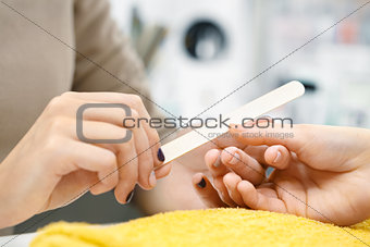 Manicure at the salon