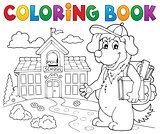 Coloring book school dog theme 2
