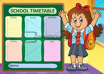 Weekly school timetable design 7