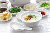 congee, chinese rice porridge, chinese traditional healthy breakfast