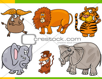 set of cartoon animal characters