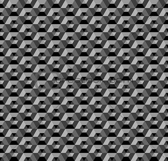 3d hexagons pattern. Dark geometric background and texture.