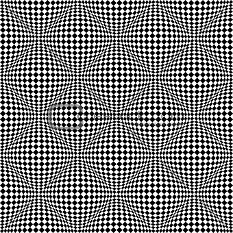 Seamless 3D checked pattern. Geometric texture.