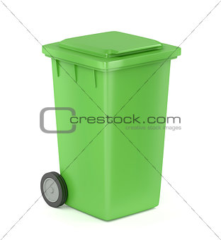 Green trash bin