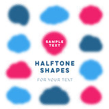 Abstract vector halftone shapes