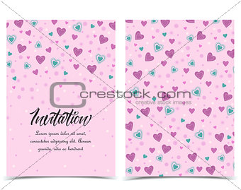 Background with heart decoration