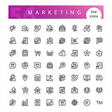 Marketing Line Icons Set
