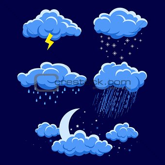illustration of different weather