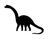 Silhouette Brachiosaurus dinosaur jurassic prehistoric animal