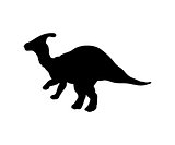 Silhouette Parasaurolophus dinosaur jurassic prehistoric animal