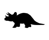 Silhouette Triceratops dinosaur jurassic prehistoric animal