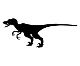 Silhouette Velyciraptor dinosaur jurassic prehistoric animal