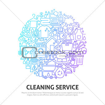 Cleaning Service Circle Concept