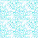 Cleaning White Line Seamless Pattern
