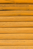 Background the new log cabin wall.