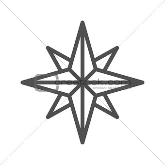 Wind rose vector flat icon