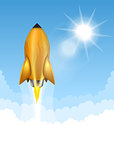 Gold rocket launch