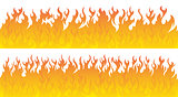 Fire flames vector set. Fire lines