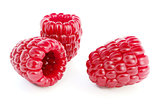 Ripe raspberry berries raster illustration, 3d rendered