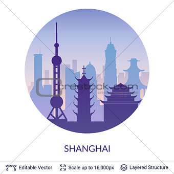 Shanghai famous city scape.