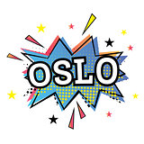 Oslo Comic Text in Pop Art Style. 