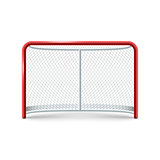 Realistic hockey gates icon on the white background.