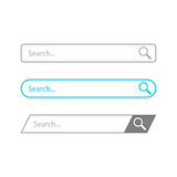 Search, browser template. Three items.