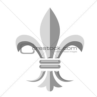 Fleur de lis - heraldic symbol of french royal monarchy