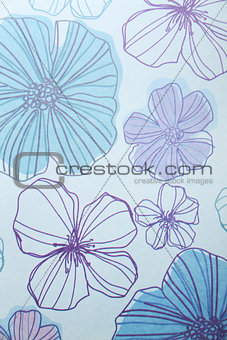 Background of painted flowers