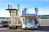 Mobile gangway on airport runway, Riga, Latvia