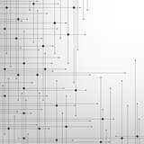 Vector electronic circuit design on a gray background.