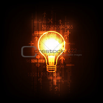 Vector technology in the light bulb concept.