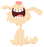 happy shaggy dog cartoon character