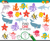 find one animal of a kind game for children