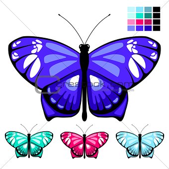 vector butterfly set 9