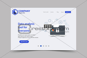 New Trendy Website Landing Page vector theme template design