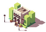 Vector isometric real estate agency office