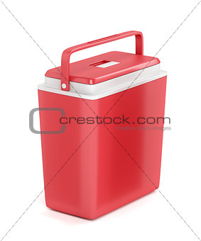 Red portable refrigerator
