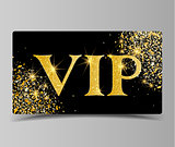 Golden VIP party premium card