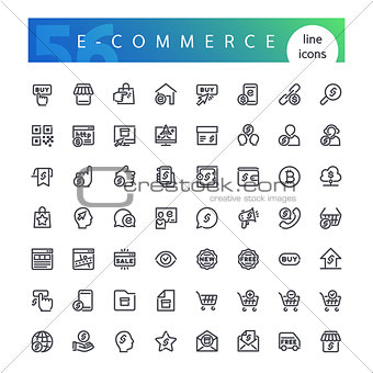 E-commerce Line Icons Set