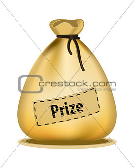 Money bag with text Prize