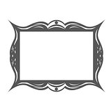 Retro frame in art nouveau style with wavy border