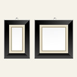 Black picture frame for art gallery or exhibition - classic imag