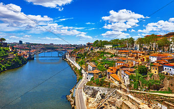 Porto, Portugal. View at river Douro