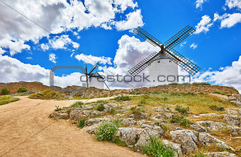 Windmills at knolls Consuegra Castilla La Mancha