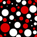 Vector red and black dot geometry seamless pattern. color abstract geometric background . creative art deco. hipster fashion print