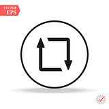 Repeat icon. Loop symbol. Refresh sign. Graphic element on white background