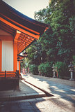 Temple in Maruyama garden, Kyoto, Japan