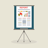 flipchart with report presentation